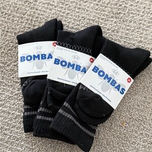 Bombas Men's Black and Gray Casual Socks